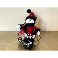 thumbnail image 3 of Snowman Girl Plush Shelf Sitter Figurine With Dangling Feet Christmas Winter Holiday Decoration Checkered Plaid Design 17", 3 of 8