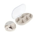 thumbnail image 3 of Unique Bargains 1 Pc 6 Compartment Single Layer Pill Case Portable for Travel Beige, 3 of 6