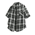 thumbnail image 4 of COSFO Mens Short Sleeve Button Down Shirts Collared Plaid Casual Regular Fit with Pocket Mens Shirts, 4 of 4