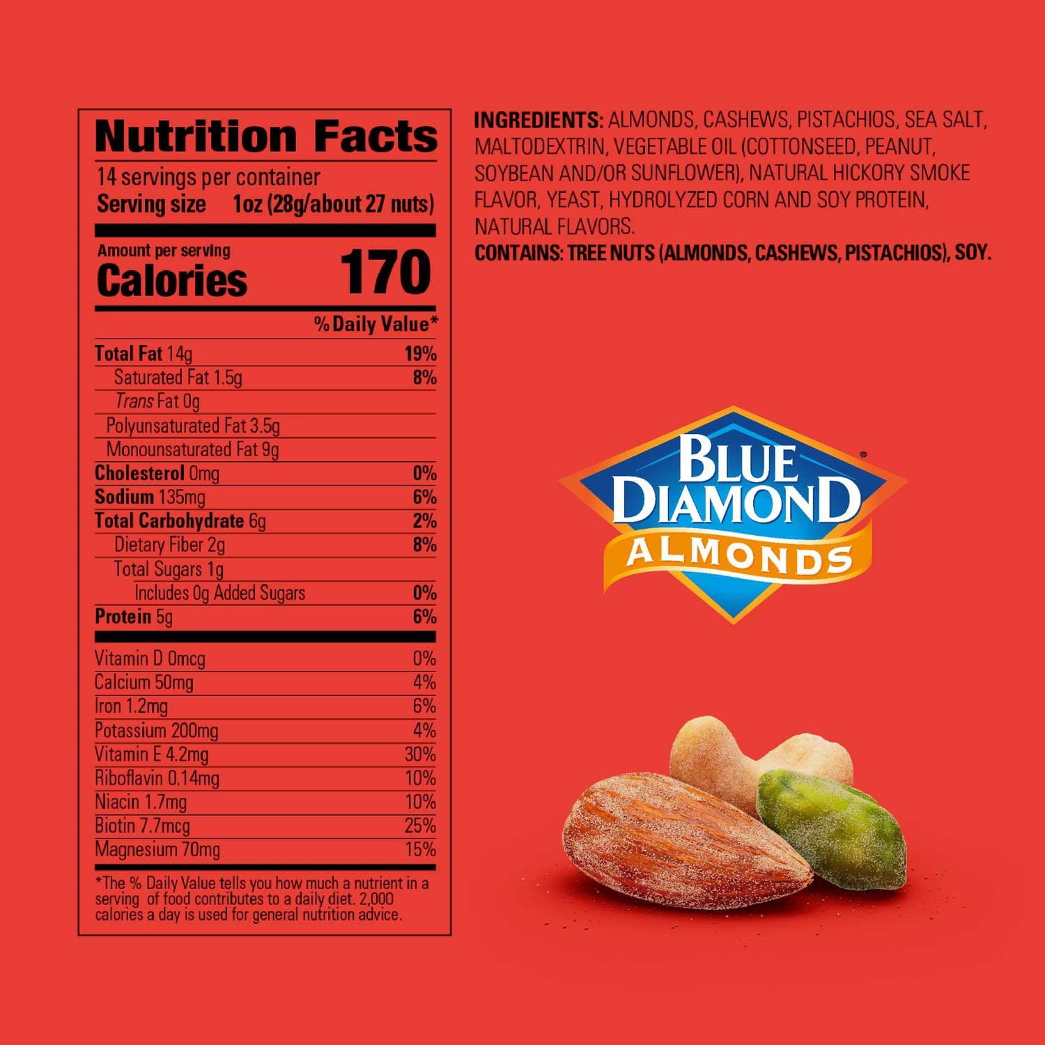 Blue Diamond Smokehouse Almonds and More, 20 Ounce