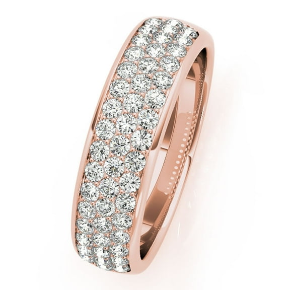 0.65 Ct Diamond Engagement Wedding Band- Bridal Ring- 14K Gold