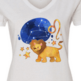 thumbnail image 4 of Inktastic Leo Constellation Zodiac Sign Illustration Women's V-Neck T-Shirt, 4 of 5