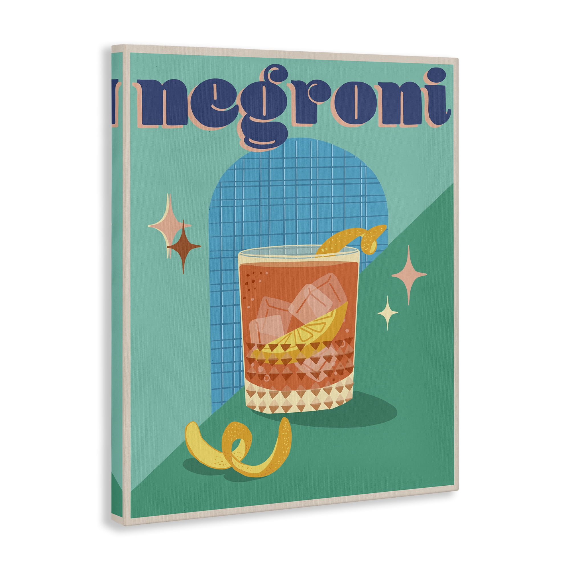 Stupell Industries Classic Retro Negroni Food & Beverage Painting Wrapped Canvas Art Print Wall Art, 36 x 48