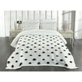 thumbnail image 3 of Ambesonne Eyelash Quilted Bedspread Set 3 Pcs, Sketchy Black Eyes, King Size, Black White, 3 of 5