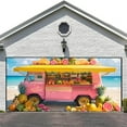 thumbnail image 4 of Summer Beach Garage Door Banner Polyester Decorative Large Outdoor Flag 13x6ft Tropical Theme Design Durable Weather, 4 of 7
