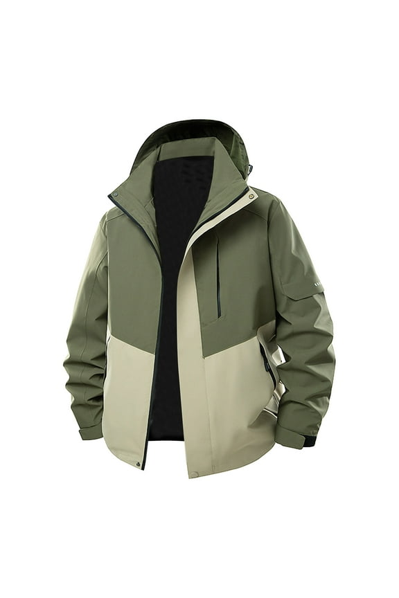 Softshell for Hiking and Travel Waterproof Active Outdoor Rain Jacket Rain Coat for Women Plus Size Windbreaker with Hood Lightweight Zip up Fall and Winter Raincoat Army Green XXXL
