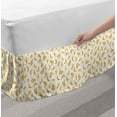 thumbnail image 2 of Banana Bed Skirt, Summer Themed Exotic Fruits Concept Eating Healthy Tropical Vegan Vitamin, Elastic Bedskirt Dust Ruffle Wrap Around for Bedding Decor, 4 Sizes, Earth Yellow White, by Ambesonne, 2 of 2