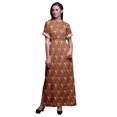 thumbnail image 1 of Bimba Robe Longue en Rayonne à Facettes Triangle Géométrique pour Femmes Boho Plage Cocktail Fête Maxi Fendue-TG, 1 of 6