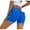 Blue, variant on Women Pocket Yoga Shorts, High Waist Scrunch Butt Booty Workout Lifting Athletic Gym Bottoms