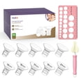 thumbnail image 1 of Kit de dimensionamiento de bridas para extractores de leche portátiles Nuliie, 10 piezas, 13/15/17/19/21 mm, 1 of 8