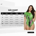 thumbnail image 5 of Gaeub CROCODILE HEAD Print Women's Short Sleeve One Piece Swimsuit Sexy High-Waisted Bodysuit Bathing Suit for Swimming, Beach, Sports-X-Large, 5 of 7