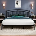 thumbnail image 6 of Virans King Size Metal Platform Bed with Victorian Style Headboard, Heavy Duty Steel Slat Support, 12"Under Bed Storage,Easy Assembly, Black, 6 of 7