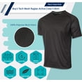 thumbnail image 4 of 5 Pack: Youth Mesh Moisture Wicking Active Athletic Performance Short-Sleeve T-Shirt Boys & Girls, 4 of 8
