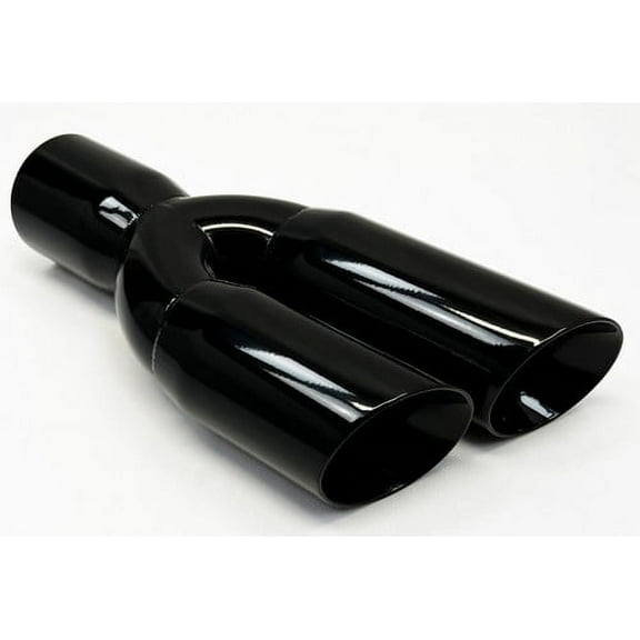 Exhaust Tip 3.00" Inlet 3.00" Outlet 13.00" long WDWDRS30013-300-GBK-SS Dual Round Slant Black 304 Stainless Wesdon Exhaust Tip
