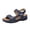 Blue, variant on Women's Wedge Sandals Adjustable Wide Toe Box Hollow Out Walking Hiking Shoes Comfortable Non Slip Beach Sandals Blue Size 8.5
