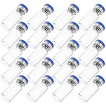 Worgeous 20pcs Small Glass Vials Powder Bottles Sample Bottles Liquids Storage Vial with Caps 3ml