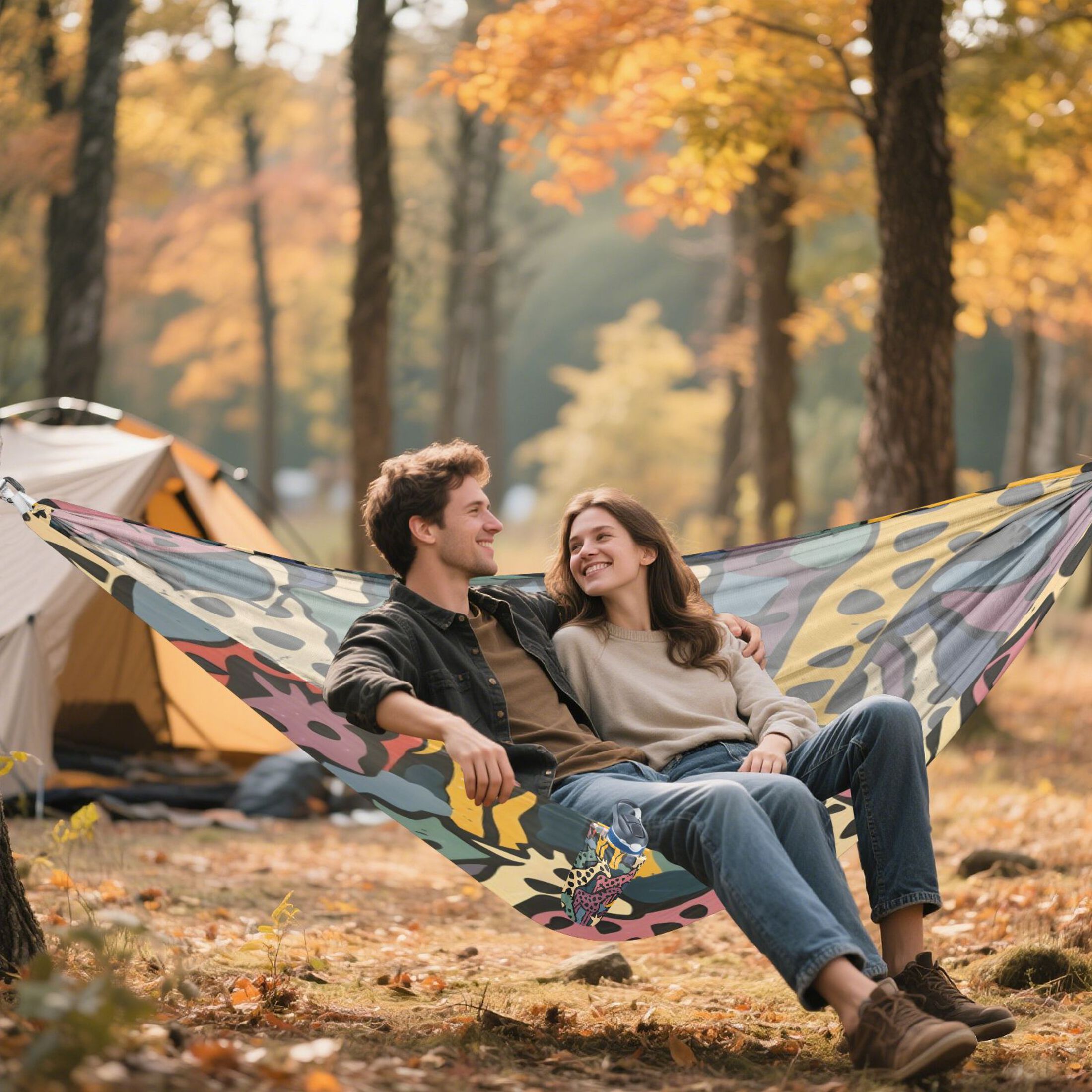 Hammock Camping Hammock Nylon Portable Hammock Travel Camping Hammock Colorful Giraffe