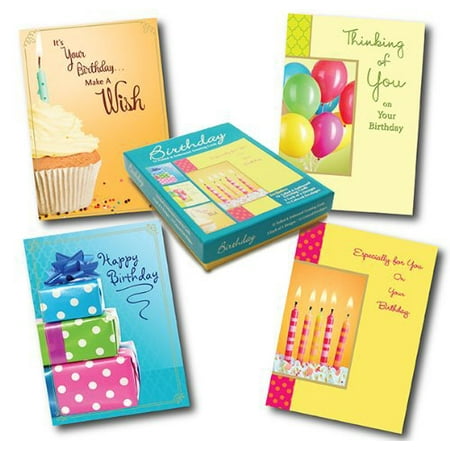 12 Boxed Cards - Designer Greetings Birthday Greeting Card Assortment, Box of 12 Cards and 13 Colored Envelopes (658-00100-000)