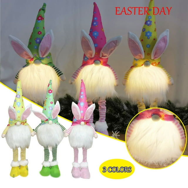 Xihbxyly Conejito de Pascua, Adorable Diseño de Dibujos Animados Sin Rostro, Cálido Ambiente Festivo, Decoración para Fiestas, Celebración de Pascua, Ideal para Exhibir En La Mesa, 1 Pieza, Tamaño 30