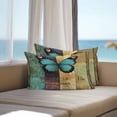 thumbnail image 5 of Waterproof Throw Pillow Covers Set of 2, 20x12 Inch Retro Butterfly Decorative Pillowcases Outdoor Pillow Slip Cushion Covers Set for Couch Tent Vintage Summer Botanical, 5 of 7