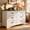 White-Black desktop, variant on 6 Drawer Dresser, Tall Chest of Drawers with Large Storage, Anti-Tip Wooden Cabinet for Bedroom, Office, Living Room, Entryway, FSC-Certified MDF Organizer, Brown