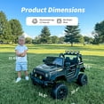 thumbnail image 4 of Outfunny 24V Kids Ride on Toy, Ride on Truck Electric Car for Kids with Remote Control, Bluetooth, Black, 4 of 9