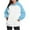 Light Blue, variant on QUINDOS Hoodies for Women Patchwork Sweatshirts Women Casual Long Sleeve Graphic Crew Neck Pullover Tops