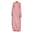 thumbnail image 3 of JBXKXYW Casual Dresses For Women Women Long Sleeve Abaya Muslim Prayer Dress 1 Piece Arab I Slamic Clothes Hooded Maxi Dress Womens Dresses (Pink,One Size), 3 of 4