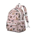 thumbnail image 2 of Dogs with Flowers Backpack for School,Cute School Bag,Schoolbag with Adjustable Shoulder Straps & Padded Back,13.4"x11"x4.7", 2 of 6