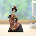 thumbnail image 3 of Muñecas geisha japonesas de 12 pulgadas con kimono, estatuas tradicionales artesanales independientes Estilo D, 3 of 9