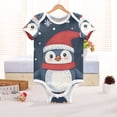 thumbnail image 6 of Cute Penguins with Hats Christmas Snowflakes Pure Cotton Bodysuit Short Sleeve Pajamas One-Piece Romper Unisex 9M, 6 of 6