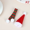 Ostrifin 2Pcs Xmas Mini Scarf Hat Decor Doll Clothes Accessory Christmas Party Ornament