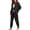 Black and Gray - Cat Paw, variant on DISNIMO Shark Print Women's Pajama Sets 2 Piece Lounge Set Long Sleeve Top and Long Pants Casual Loose Loungrwear Nightwear, 2XL