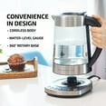 OVENTE 1.7 L Electric Glass Kettle, Prontofill Technology, Temperature