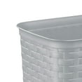 thumbnail image 5 of Sterilite 3.4 Gallon/13 Liter Decorative Weave Wastebasket, Cement (6 Pack), 5 of 6