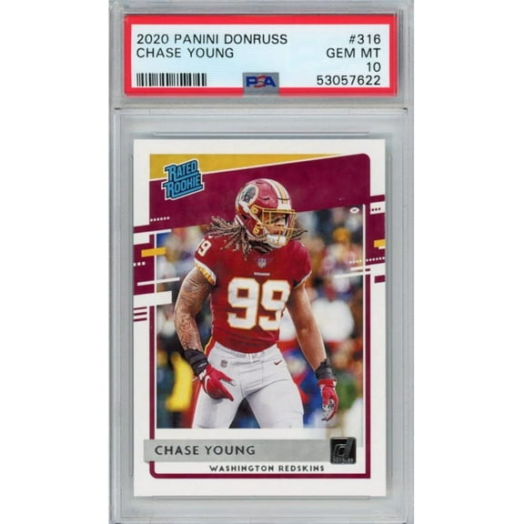 Graded 2020 Panini Donruss Chase Young #316 Rookie RC Football Card PSA 10 Gem Mint