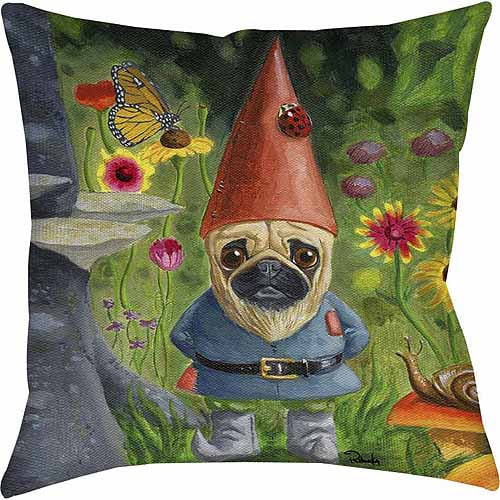 IDG Pug Gnome Indoor Pillow