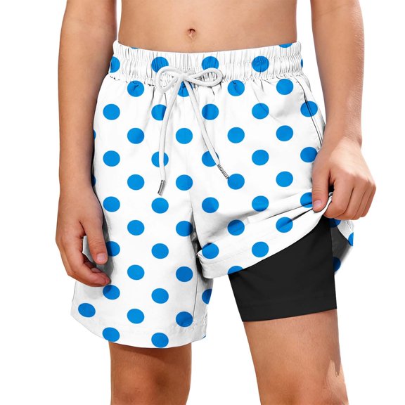 ZACPNCV Boys Swim Trunks with Compression Liner Boy Bathing Suit Quick Dry Board Shorts