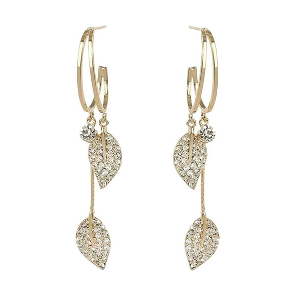 SUSHANG Rhinestone Earrings Earrings Shape Earring for Women Fashion Elegant Tassel Long Earrings Copper Gold Plated Jewelry