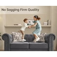 thumbnail image 6 of Morden Fort Modern Contemporary Love Seat with Deep Button Tufting Dutch Velvet, Solid Wood Frame and Wood Legs- Light Grey, 6 of 9
