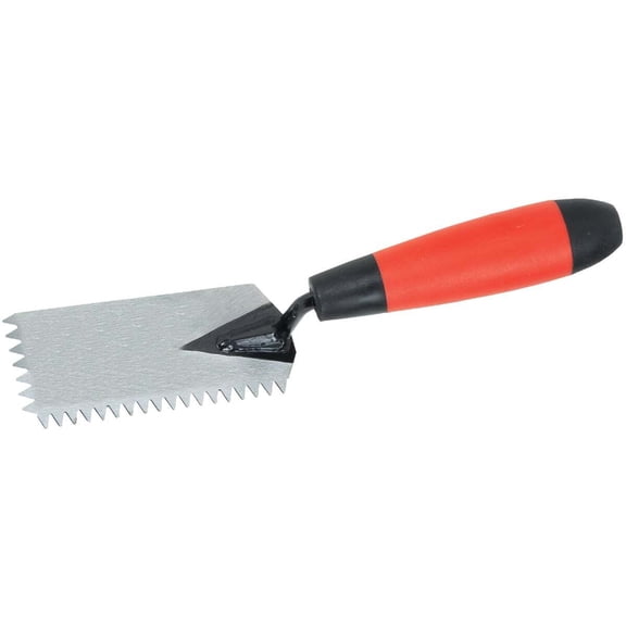 Do it Best Tools V-Notch Trowel 311502 - 1/4 In. Notch, Ergonomic Handle - Red