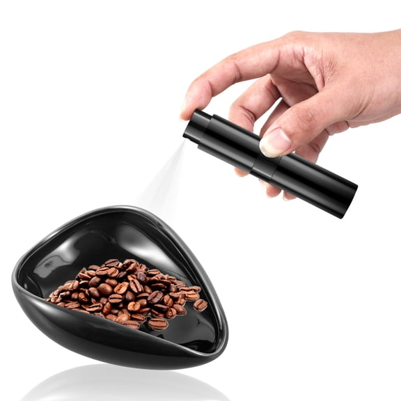 Ikoopy Coffee Bean Dosing Cup Spray Bottle Set Single Dose Coffee Bean Dosing Cup Ceramic Coffee Dosing Tray Reusable Coffee Dosing Vessel 10ml Spray Bottle Reduce Power Static Coffee Lover Gift