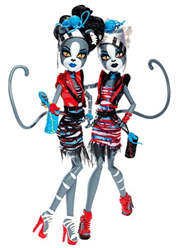 monster high meowlody and purrsephone dolls