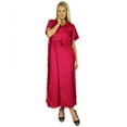 thumbnail image 4 of Bimba Women Cotton Long Kaftan With Pom Pom Tassels Maxi Caftan Beach Coverup, 4 of 5