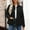 *Black, variant on ClodeEU Women's Quilted Coat,Lapel Zip Up Jacket With Pockets,Long Sleeve Loose Fit Jacket Navy,Womens Plus M