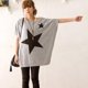 thumbnail image 5 of Sonducket Camisa suelta para mujer, cuello redondo, estampado de estrellas, manga corta, mezcla de algodón para niñas Prendas para la parte del cuerpo, 5 of 6