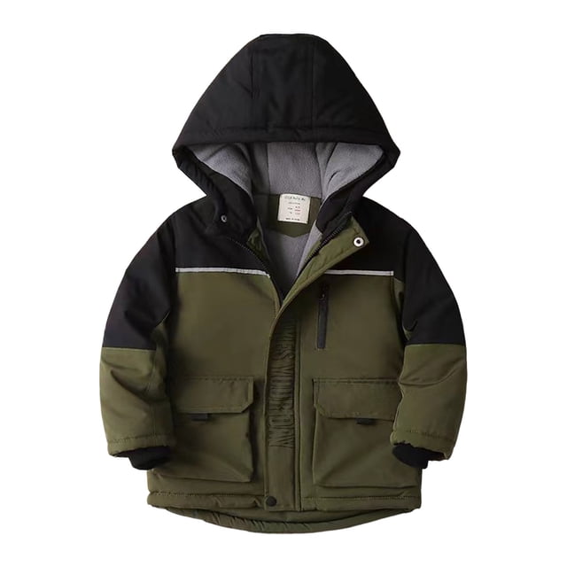 Gibobby Chamarra de manga larga para bebéNiños Niñas Manga Larga Invierno Cálido Outwear Patchwork Color Chaqueta Abrigo Al Libre(AG, 2-3 Años)