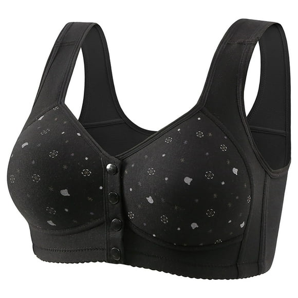 GDREDA Comfort Fit Bra Women's Comfortable And Sexy Transparent Shoulder Strap Cordless Backless Spongeless With Convertible Shoulder Straps Black,46