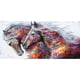 thumbnail image 3 of Cuadros Decorativos Pintura de diamantes Caballos de piel coloridos DIY Cuadro de pared de mosaico redondo completo 80x40cm JShteea  Nuevos Originales, 3 of 9