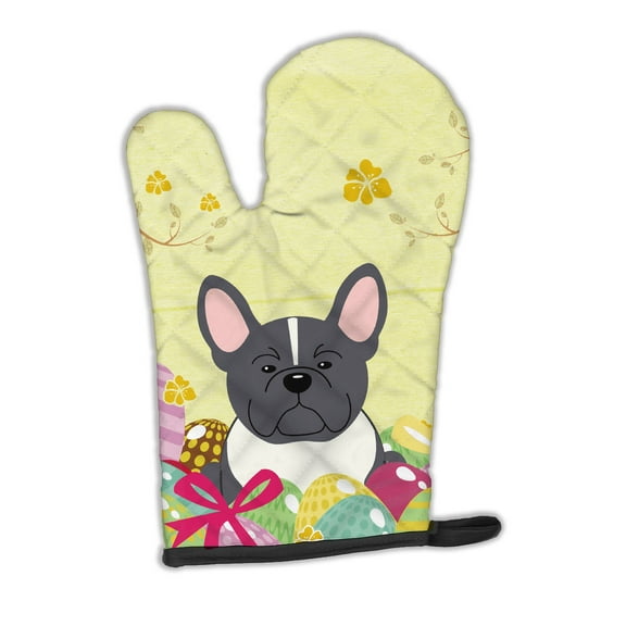 Carolines Treasures BB6012OVMT Easter Eggs French Bulldog Black White Oven Mitt Large multicolor